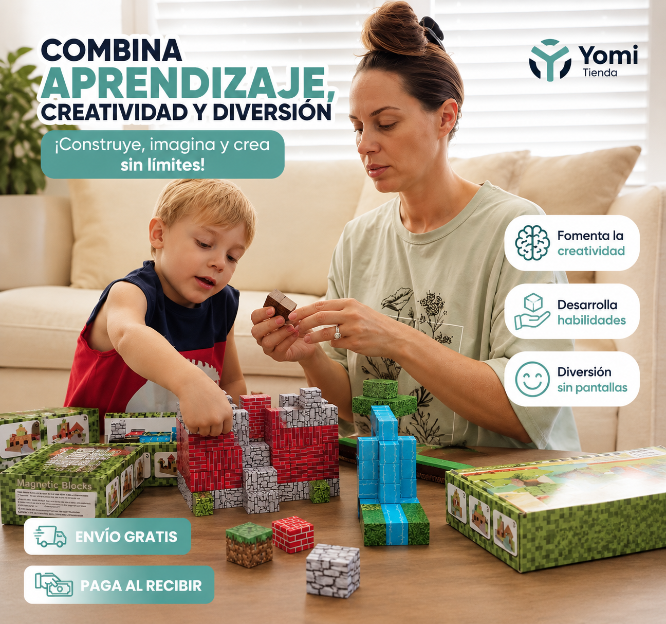Mundo Minecraft - cubos magneticos