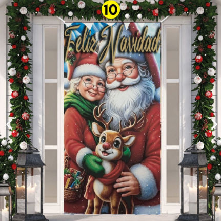 FUNDAS NAVIDEÑAS PARA PUERTAS + ENVIO GRATIS Y PAGO CONTRAENTREGA