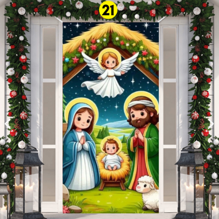 FUNDAS NAVIDEÑAS PARA PUERTAS + ENVIO GRATIS Y PAGO CONTRAENTREGA