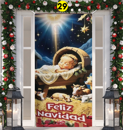 FUNDAS NAVIDEÑAS PARA PUERTAS + ENVIO GRATIS Y PAGO CONTRAENTREGA