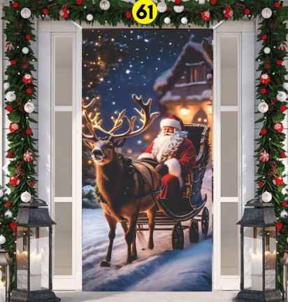 FUNDAS NAVIDEÑAS PARA PUERTAS + ENVIO GRATIS Y PAGO CONTRAENTREGA