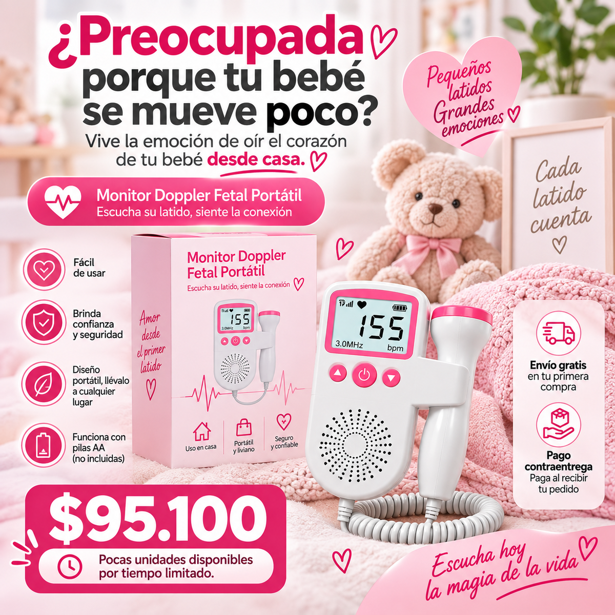 MONITOR DOPPLER FETAL PORTATIL