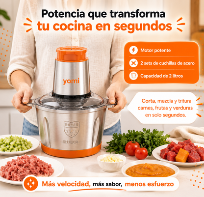 PICADOR ELECTRICO EN ACERO INOXIDABLE⚡ DE 2 LITROS (tamaño grande) ⚡