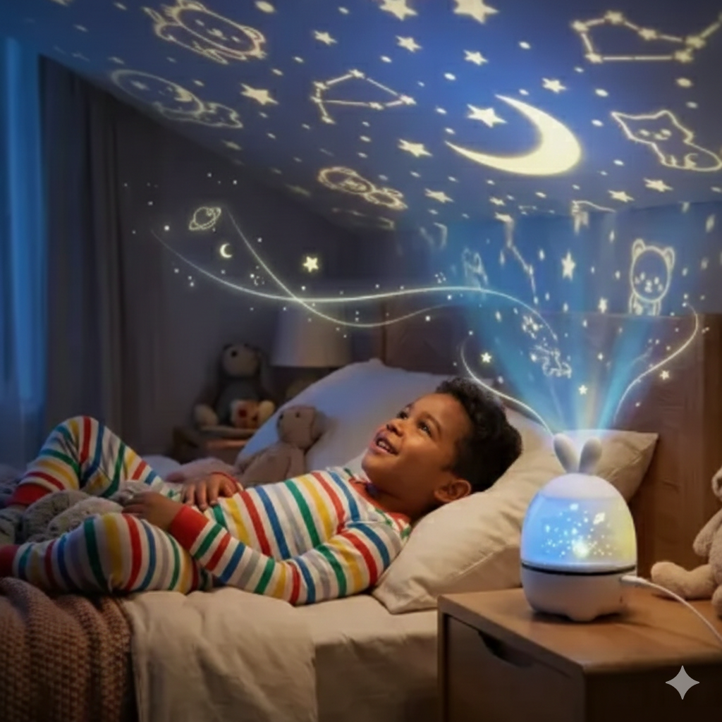 ⭐LÁMPARA PROYECTORA MÁGICA  DE FIGURAS INFANTILES   + CUENTOS PARA DORMIR ⭐