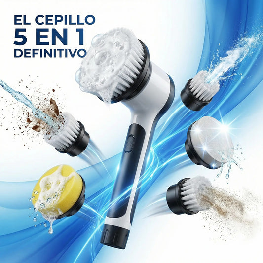 LIMPIAR NUNCA HABÍA SIDO TAN FÁCIL HASTA QUE LLEGÓ EL CEPILLO ELÉCTRICO INALÁMBRICO 5 en 1 🤩