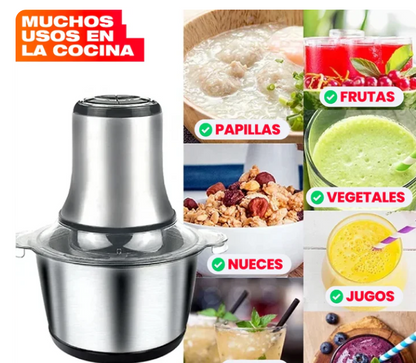 PICADOR ELECTRICO EN ACERO INOXIDABLE⚡ DE 2 LITROS (tamaño grande) ⚡