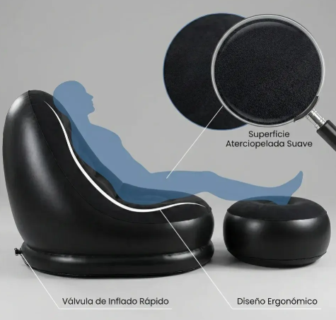 Tu sofá inflable para una comodidad real donde quieras, sin complicaciones