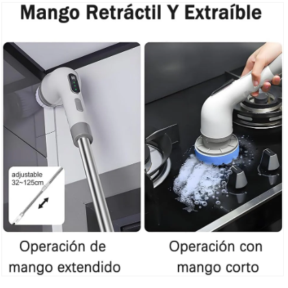 LIMPIAR NUNCA HABÍA SIDO TAN FÁCIL HASTA QUE LLEGÓ EL CEPILLO ELÉCTRICO INALÁMBRICO GIRATORIO 🤩