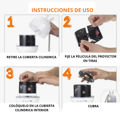 LÁMPARA PROYECTORA MÁGICA  DE FIGURAS    + CUENTOS PARA DORMIR