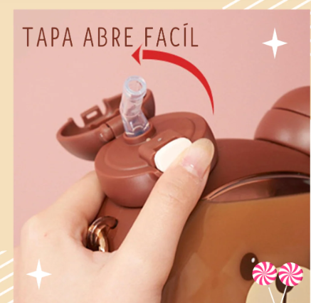 🧸💧 ¡La botella más tierna y práctica que vas a tener! 🤩