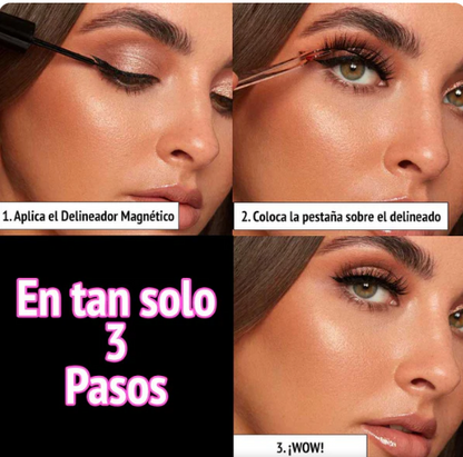 KIT DE PESTAÑAS MAGNETICAS PREMIUM